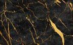 Black and Gold Marble Wallpaper : Gold Paint on Dark Concrete Mural - flat design