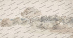 Beige Watercolor Forest Wallpaper : Soft Hazy Treeline Mural - View 2