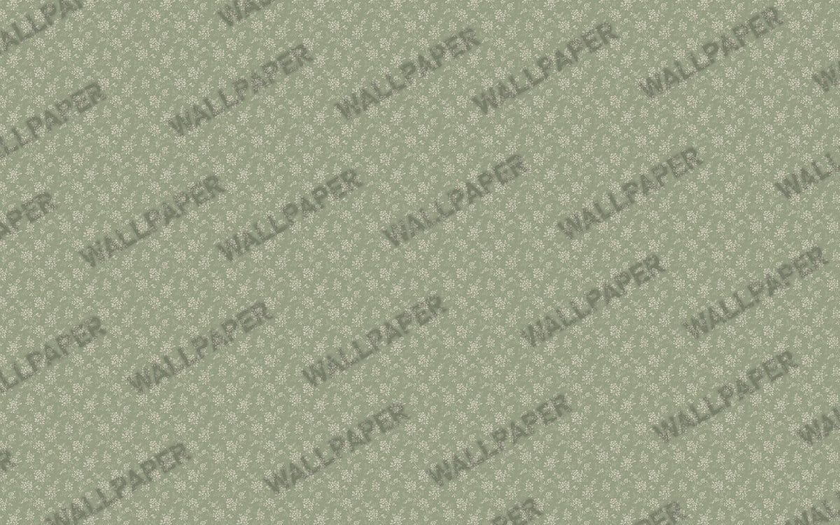 Sage Vintage Rose Wallpaper : Small Floral Pattern - View 2