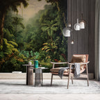 Rainforest Wallpaper : Lush Tropical Jungle Trees Mural - View 3