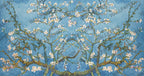 Almond Blossom Wallpaper : Blue Impressionist Branches Mural - View 2