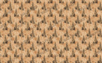 Pine Trees and Deer Wallpaper : Rustic Orange Forest Pattern - View 2
