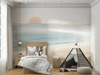 Soft Seascape Wallpaper : Pastel Ocean Horizon Mural - View 3
