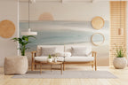 Soft Seascape Wallpaper : Pastel Ocean Horizon Mural - View 4