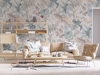 Soft Leaves Wallpaper : Pastel Botanical Foliage Mural - View 4