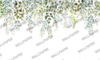 Light Green Hanging Plants Wallpaper : Watercolor Leaves Mural - View 2