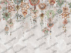 Boho Hanging Flowers Wallpaper : Colourful Suspended Floral Mural - View 2