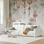 Boho Hanging Flowers Wallpaper : Colourful Suspended Floral Mural