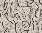 Black Abstract Lines Wallpaper : Brush Stroke Pattern - flat design