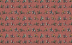 Horse Riders Wallpaper : Vintage Cavalry on Terracotta Pattern Mural - flat design