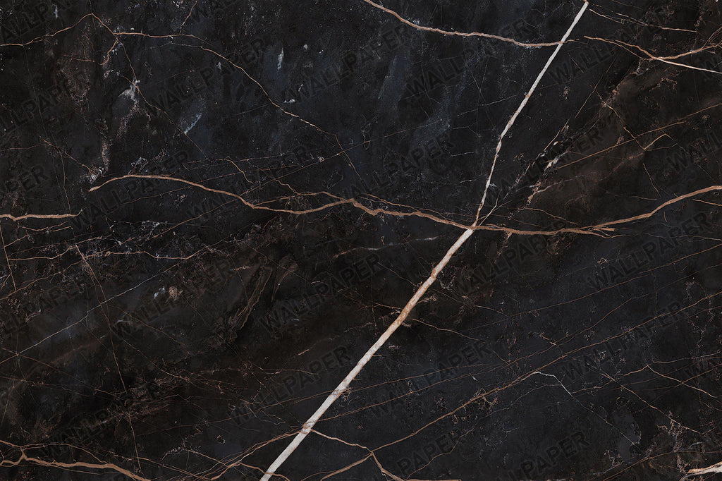 Black Marble Wallpaper : Gold Vein Luxury Mural - View 2