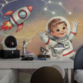 Little Astronaut Wallpaper : Rocket and UFO Kids Mural