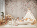 Linen Cherry Blossom Wallpaper : Spring Branches Mural