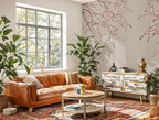 Linen Cherry Blossom Wallpaper : Spring Branches Mural - View 5