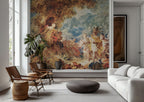 Renaissance Fresco Wallpaper : Oil Painting Figures Mural - View 3