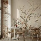 Crane Garden Border Wallpaper : Chinoiserie Blossom Trees Mural - View 4