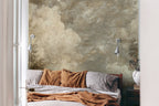 Distressed Cloud Wallpaper : Textured Beige Sky Mural - View 4