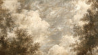 Distressed Cloud Wallpaper : Textured Beige Sky Mural - View 2