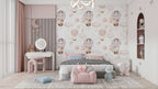 Hot Air Balloon Wallpaper : Bunny Nursery Pattern Mural - View 4