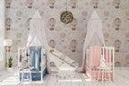 Hot Air Balloon Wallpaper : Bunny Nursery Pattern Mural - View 5
