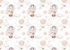 Hot Air Balloon Wallpaper : Bunny Nursery Pattern Mural - flat design