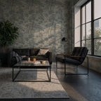 Vintage Tree Wallpaper : Grey Green Woodland Toile Mural - View 2