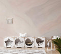 Powder Pink Abstract Wallpaper : Soft Swirl Nursery Wall Mural