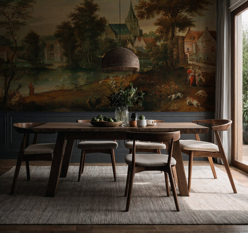 Antique Painting Wallpaper : Old Master Lake and Forest Landscape Mural