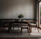 Ivory Tonal Damask Wallpaper : Subtle Cream Floral Wall Mural - View 5