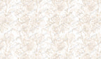 Ivory Tonal Damask Wallpaper : Subtle Cream Floral Wall Mural - View 2