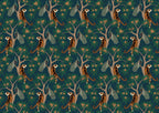 Teal Tiger Wallpaper : Gold Chinoiserie Jungle Wall Mural - View 2