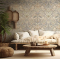 Vintage Bird and Berry Wallpaper : Pale Arts and Crafts Wall Mural