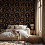 Dog Portrait Wallpaper : Navy and Gilt Frame Classic Wall Mural - View 5
