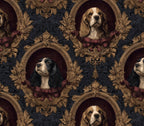 Dog Portrait Wallpaper : Navy and Gilt Frame Classic Wall Mural - View 2