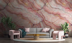 Pink Marble Wallpaper : Blush Agate Stone Wall Mural - View 4