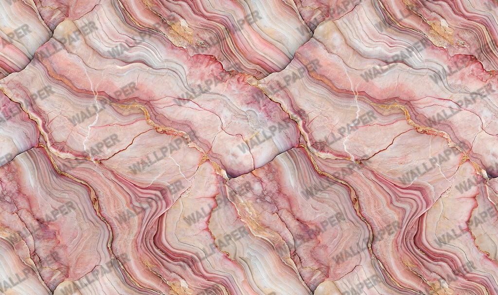 Pink Marble Wallpaper : Blush Agate Stone Wall Mural - View 3