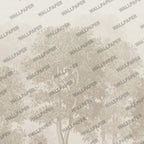 Minimal Tonal Tree Wallpaper : Sage Leaf Silhouette Wall Mural - View 2