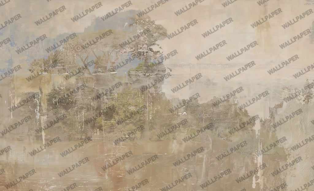 Distressed Abstract Wallpaper : Aged Plaster Texture Wall Mural - View 2