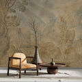 Aged Ochre Fresco Wallpaper : Faded Plaster Landscape Wall Mural