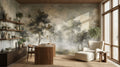 Misty Forest Wallpaper : Watercolour Woodland Scenic Mural