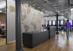 Light Vintage World Map Wallpaper : Sepia Political Map Mural - View 6