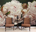 Large White Rose Wallpaper : Oversized Blush Petals Mural - View 6