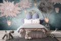 Fluffy Balloon Wallpaper : Dreamy Feather Hot Air Balloons Mural