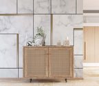 White Marble Wallpaper : Geometric Black Line Tile Mural - View 6