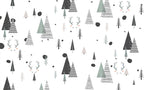 Scandinavian Tree Wallpaper : Kids Triangle Forest Pattern - View 2