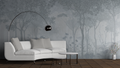 Blue Misty Forest Wallpaper : Deer In The Fog Mural