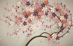 Pink Blossom Branch Wallpaper : 3D Cherry Flower Mural - View 2