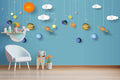 Solar System Wallpaper : Kids Planets And Stars Mural