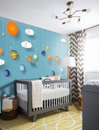 Solar System Wallpaper : Kids Planets And Stars Mural - View 3