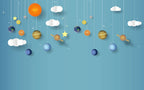 Solar System Wallpaper : Kids Planets And Stars Mural - View 2